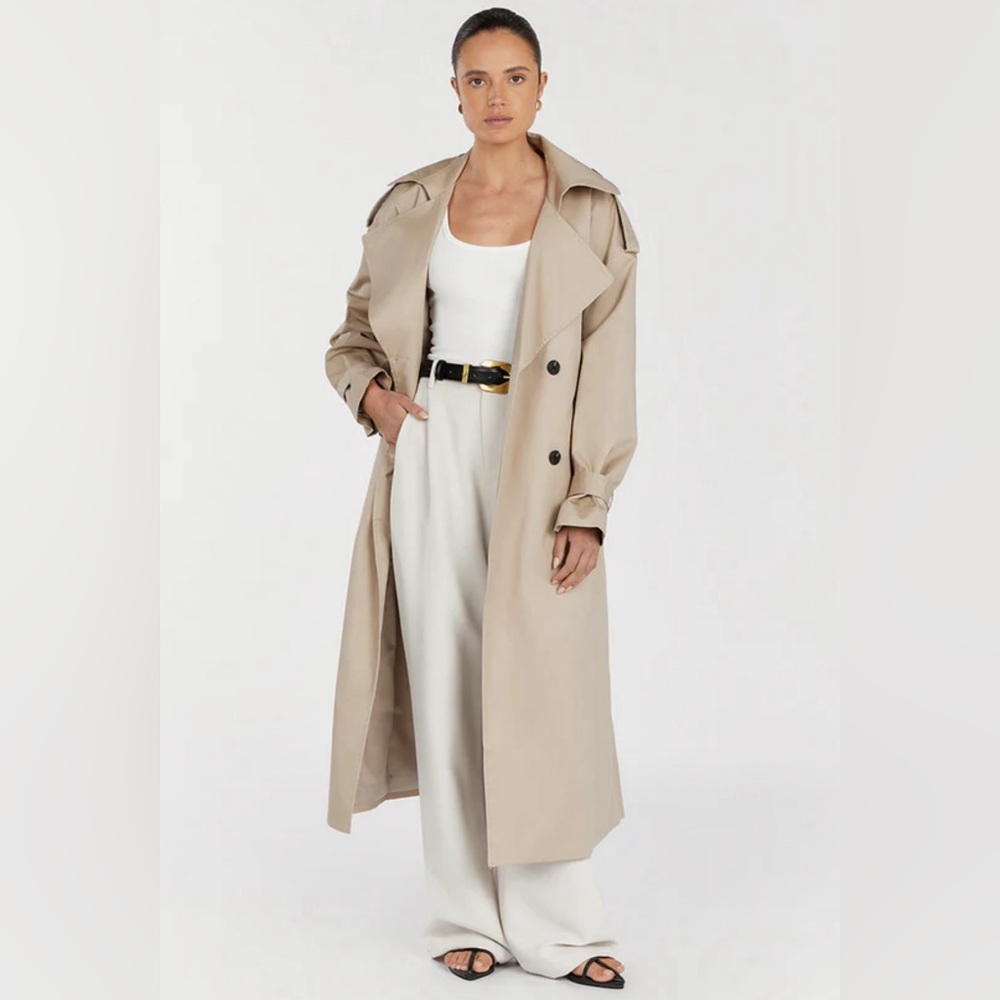 Dissh Cameron Stone Trench Coat Size 8
